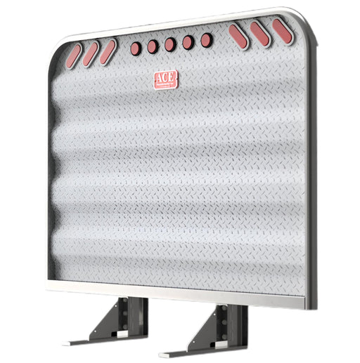 Headache rack for semi truck with integrated lights aluminum cab guard Ace Manufacturing HR200400