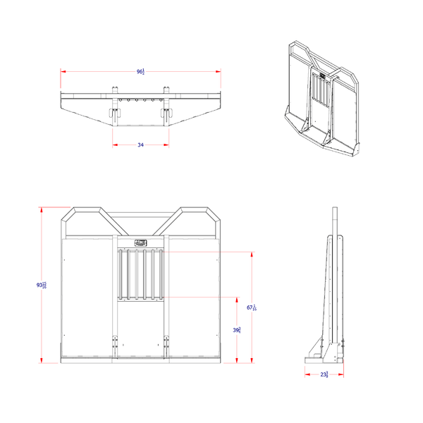 Diagram of LR6112 Ace Manufacturing Logging rack for semi truck