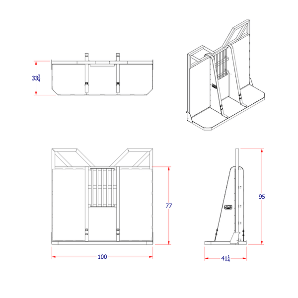 Aluminum log truck headache rack full deck with rear window opening LR7031 Diagram