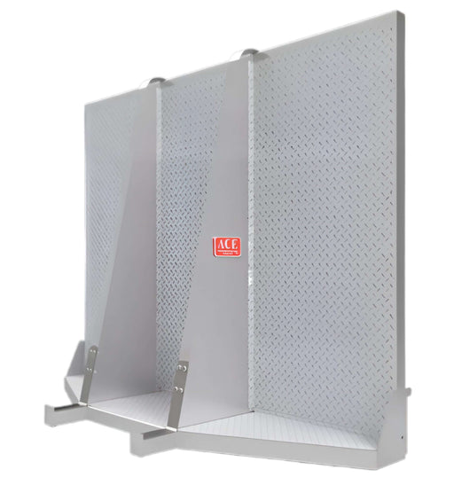 Log truck headache rack aluminum cab guard Ace Manufacturing LR7010 on a white background