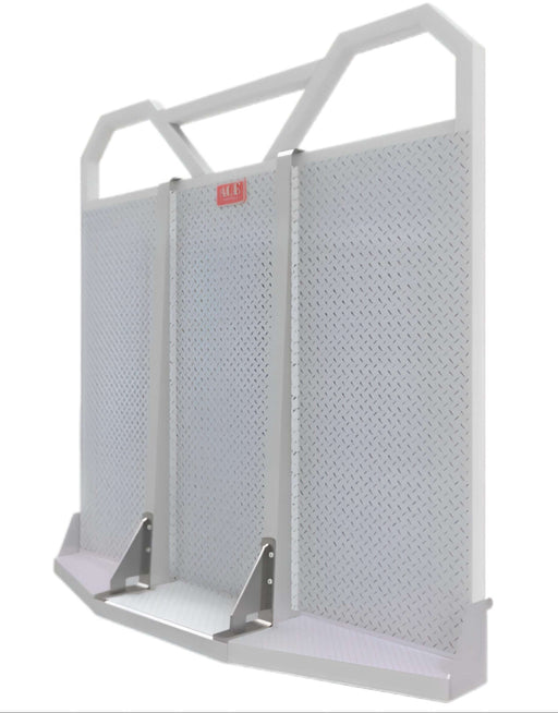 Low profile aluminum logging rack with tapered deck for semi truck Ace Manufacturing LR6110