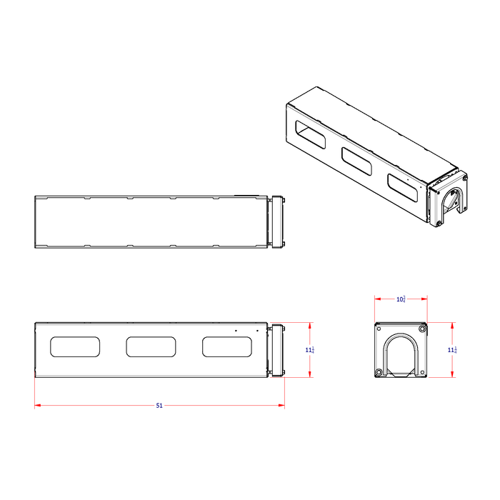O21H oxygen bottle holder dimensional drawing