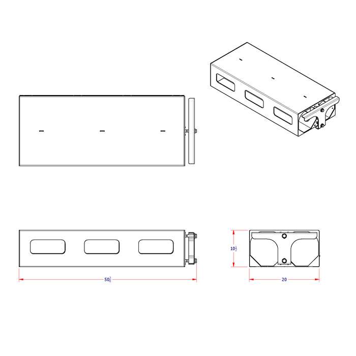 O22H oxygen bottle rack technical drawing