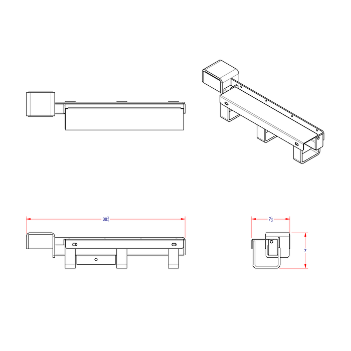 PBLA321L Ace Manufacturing Peterbilt low air leaf semi truck tire chain hanger fender mount combo left side - diagram
