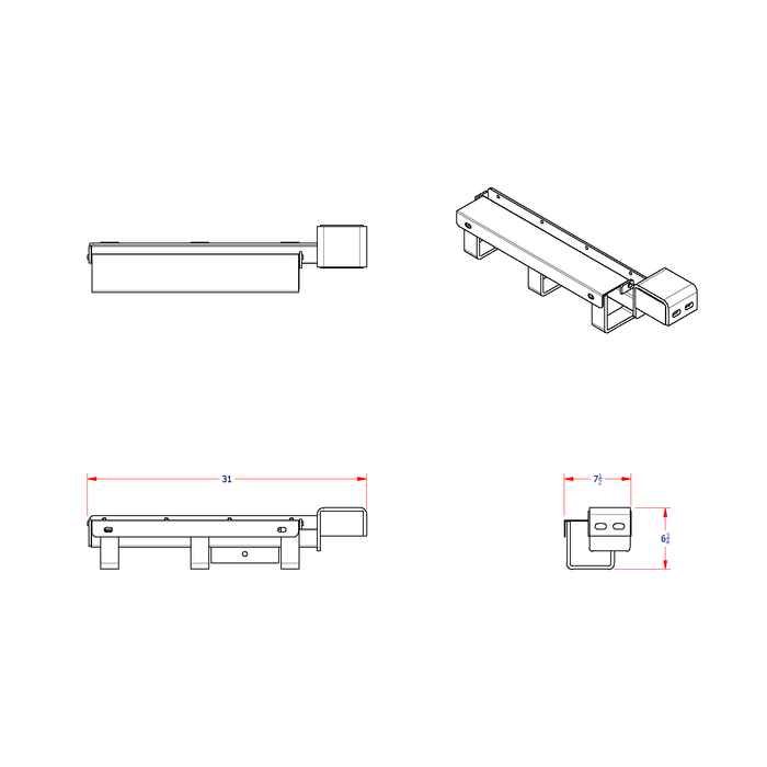 PBLA321R Ace Manufacturing Peterbilt low air leaf semi truck tire chain hanger fender mount combo right side - diagram