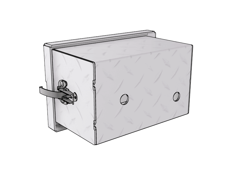 Aluminum Trailer Air Control Box with Fitting Holes