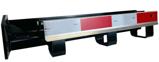 A right hand Semi Truck Tire Chain Hanger Mud Flap 2 in one hanger combo with 3 hooks covered by a stainless steel lid with conspituity tape covering the hooks 