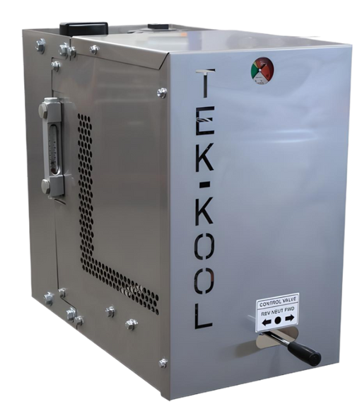 a Tek-Kool Hydraulic Oil Cooler with Control Valve with a knob saying Rev, Neut, Fwd