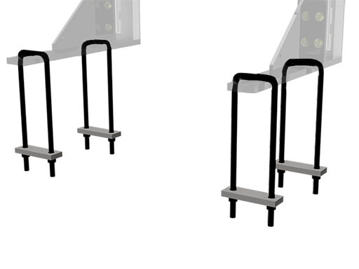 Universal U-bolt mount kit for semi truck Ace Manufacturing UB4X18