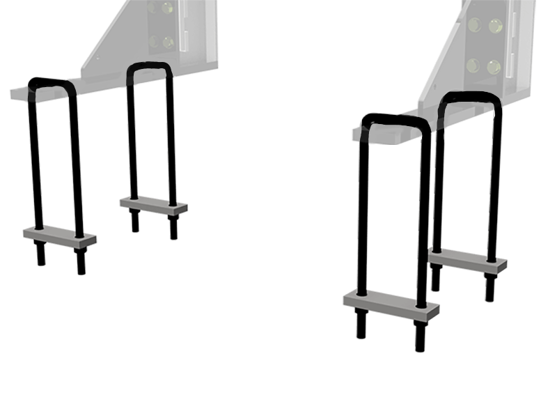 Universal U-bolt mount kit for semi truck Ace Manufacturing UB4X18