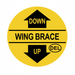 Del Hydraulics Wing Brace Down/Up Decal - D39-DECAL2F