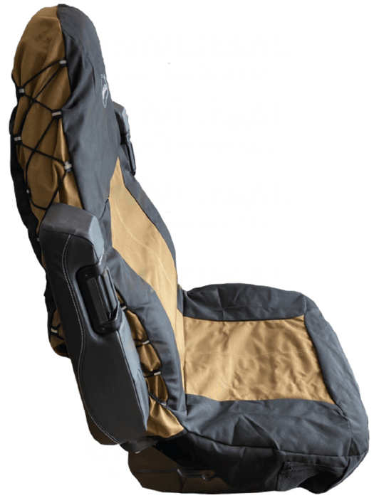 COVERALLs High Back Black and Mocha Truck Seat Cover 181704XN1163