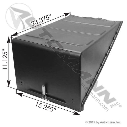 Battery box cover assembly for Freightliner M2 trucks, part 564-46535, angled view