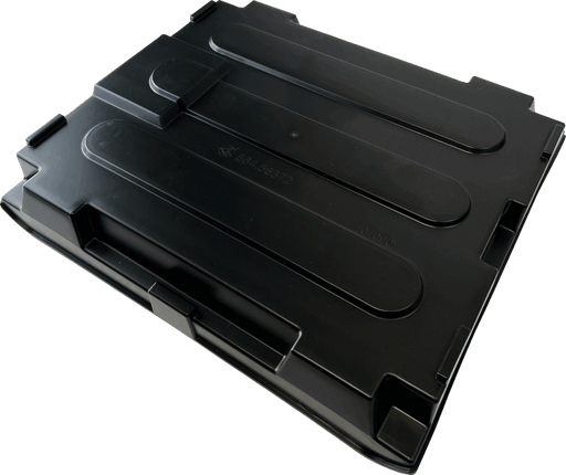 Battery box cover for Isuzu trucks, part 564-56372, front view on a white background
