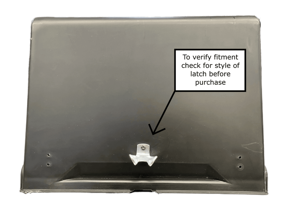 Battery box cover assembly for Freightliner M2 trucks, part 564-46537, latch diagram