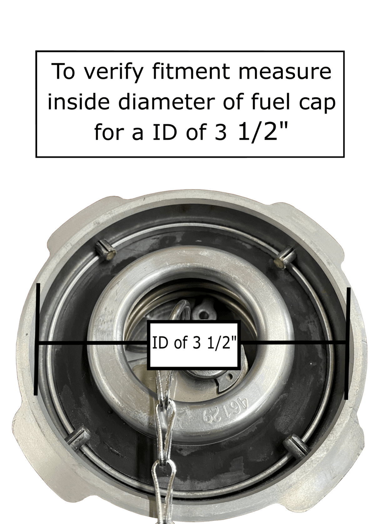 Chrome Freightliner Locking Fuel Cap Push and Turn 1/4