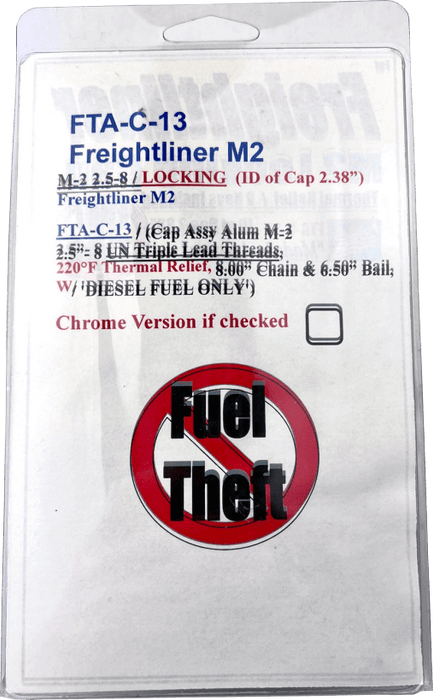 Freightliner M2 Locking Fuel Cap Box Truck Gas Cap