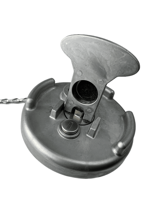 Peterbilt Locking Fuel Cap with Locking Latch in Unlocked position 