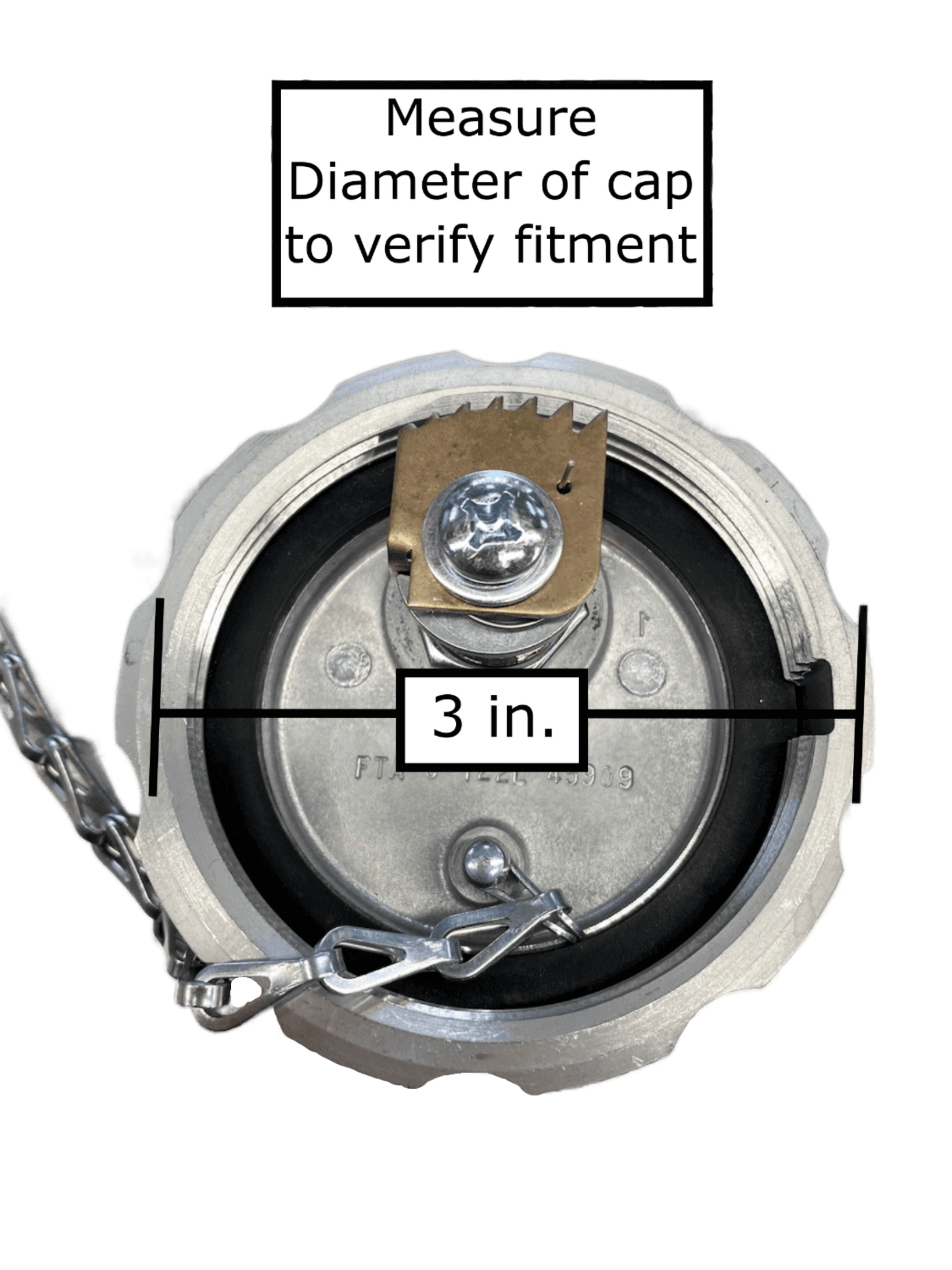 3" Volvo Locking Fuel Cap Keyed Alike for Low Sulfur Tanks